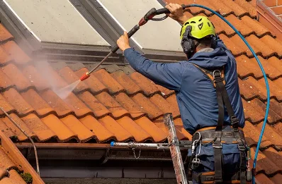 Démoussage et hydrofuge de toiture à Frozes